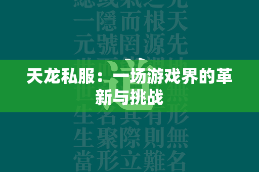 传奇私服：一场游戏界的革新与挑战  第2张