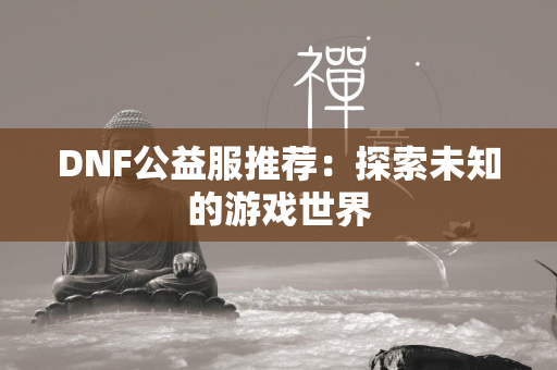 DNF公益服推荐：探索未知的游戏世界  第4张