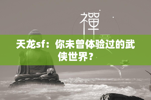 传奇sf：你未曾体验过的武侠世界？  第3张