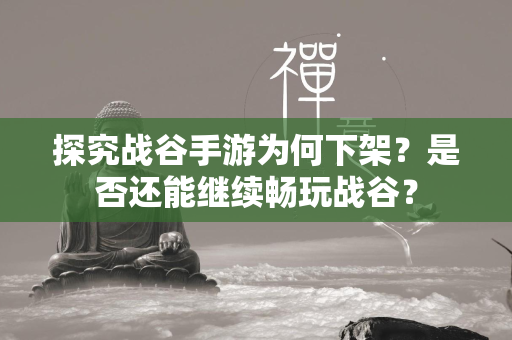 探究战谷手游为何下架？是否还能继续畅玩战谷？  第4张