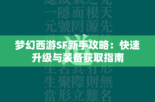 传奇SF新手攻略：快速升级与装备获取指南  第1张