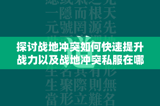 探讨战地冲突如何快速提升战力以及战地冲突私服在哪下的疑问