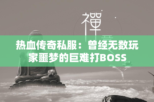 热血传奇私服：曾经无数玩家噩梦的巨难打BOSS  第2张