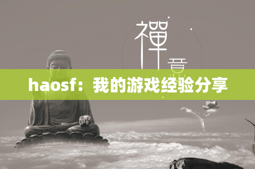 haosf：我的游戏经验分享