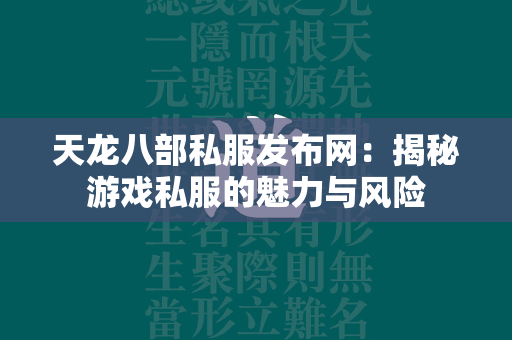 传奇私服发布网：揭秘游戏私服的魅力与风险  第2张