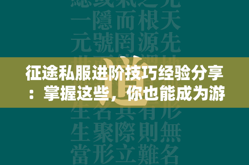 传奇私服进阶技巧经验分享：掌握这些，你也能成为游戏高手  第2张