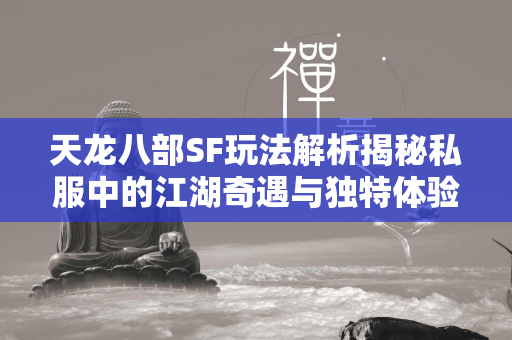 传奇SF玩法解析揭秘私服中的江湖奇遇与独特体验  第4张