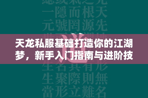 传奇私服基础打造你的江湖梦，新手入门指南与进阶技巧全解析  第4张