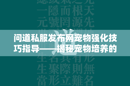 传奇私服发布网宠物强化技巧指导——揭秘宠物培养的秘密，打造无敌战宠！