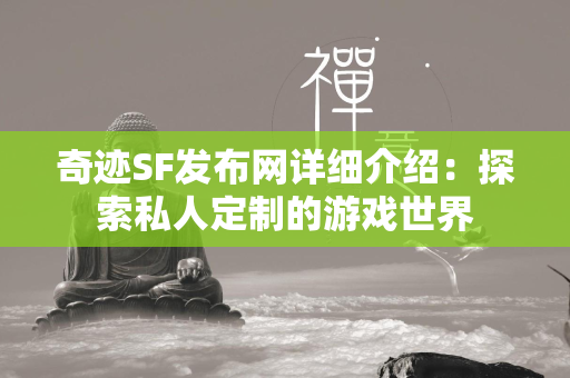 传奇SF发布网详细介绍：探索私人定制的游戏世界  第1张