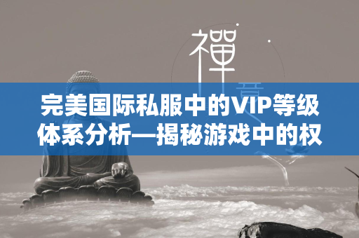 传奇私服中的VIP等级体系分析—揭秘游戏中的权力阶梯  第3张