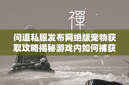 传奇私服发布网绝版宠物获取攻略揭秘游戏内如何捕获那些令人向往的珍稀伙伴