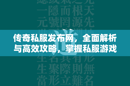 传奇私服发布网，全面解析与高效攻略，掌握私服游戏精髓  第4张