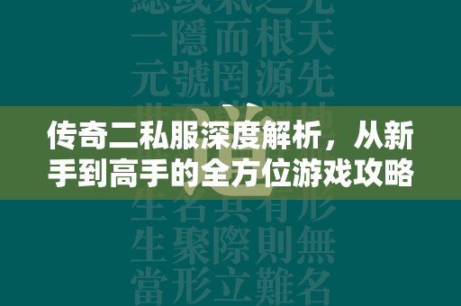 传奇二私服深度解析，从新手到高手的全方位游戏攻略教程  第4张