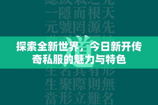 探索全新世界，今日新开传奇私服的魅力与特色  第3张