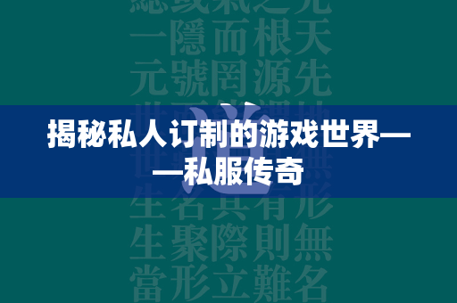 揭秘私人订制的游戏世界——私服传奇  第3张