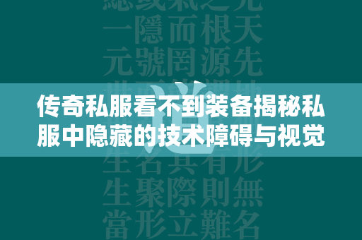 传奇私服看不到装备揭秘私服中隐藏的技术障碍与视觉之谜  第2张