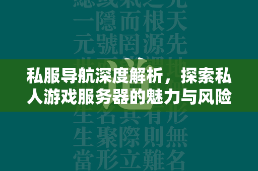 私服导航深度解析，探索私人游戏服务器的魅力与风险——从选择到游玩的全方位指南