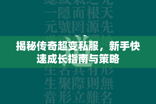 揭秘传奇超变私服，新手快速成长指南与策略