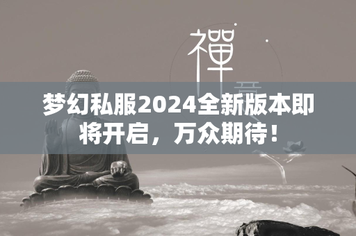 梦幻私服2024全新版本即将开启，万众期待！  第1张