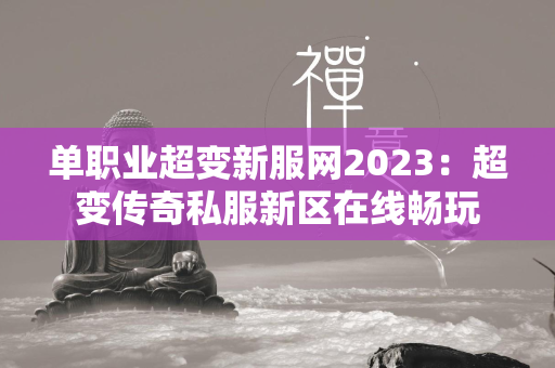 单职业超变新服网2023：超变传奇私服新区在线畅玩  第2张