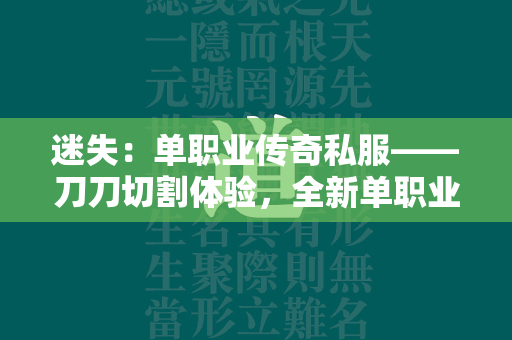 迷失：单职业传奇私服——刀刀切割体验，全新单职业手游盛宴  第1张