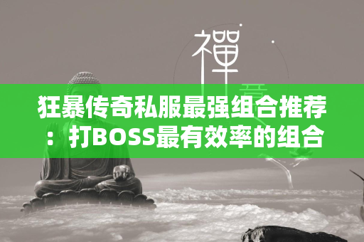 狂暴传奇私服最强组合推荐：打BOSS最有效率的组合选择  第2张