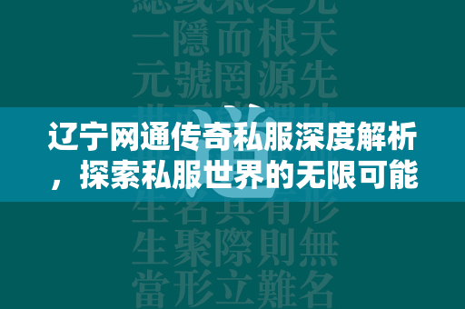 辽宁网通传奇私服深度解析，探索私服世界的无限可能  第2张