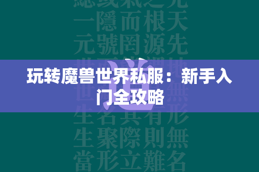 玩转传奇世界私服：新手入门全攻略  第2张