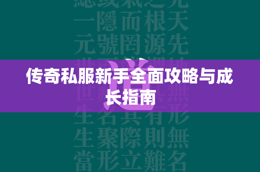 传奇私服新手全面攻略与成长指南  第2张