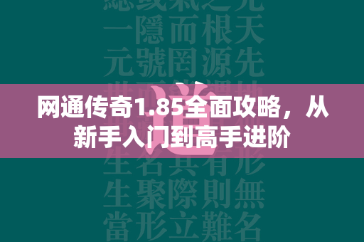 网通传奇1.85全面攻略，从新手入门到高手进阶  第2张