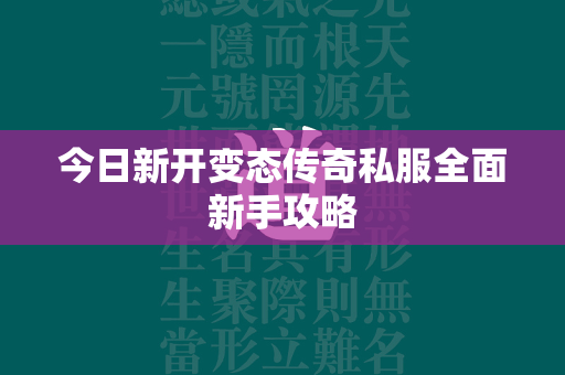 今日新开变态传奇私服全面新手攻略  第2张