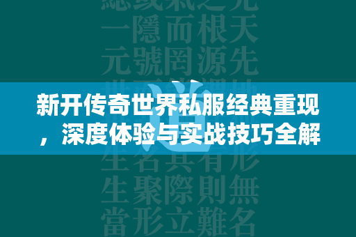 新开传奇世界私服经典重现，深度体验与实战技巧全解析  第2张