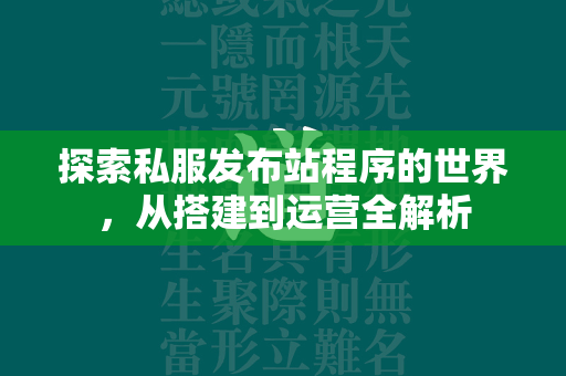 探索私服发布站程序的世界，从搭建到运营全解析  第1张