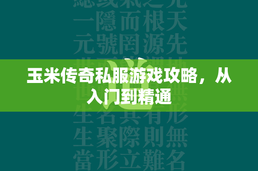 玉米传奇私服游戏攻略，从入门到精通  第2张