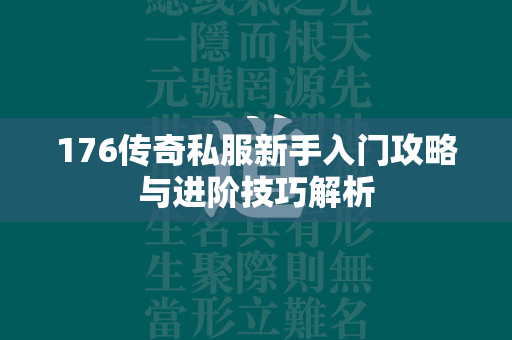 176传奇私服新手入门攻略与进阶技巧解析