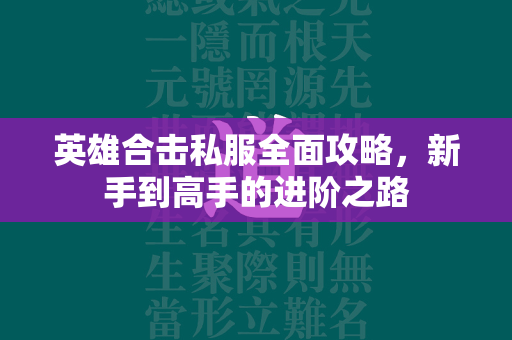 英雄合击私服全面攻略，新手到高手的进阶之路  第2张